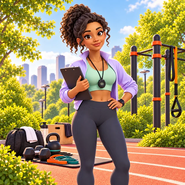 Illustration Coach sportive